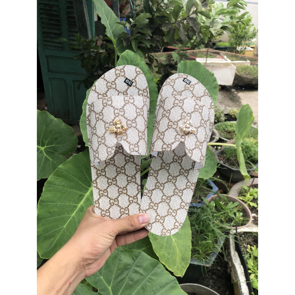 Dép sandal quai ngang GG ong [ẢNH THẬT 100%] sandalthoitrang