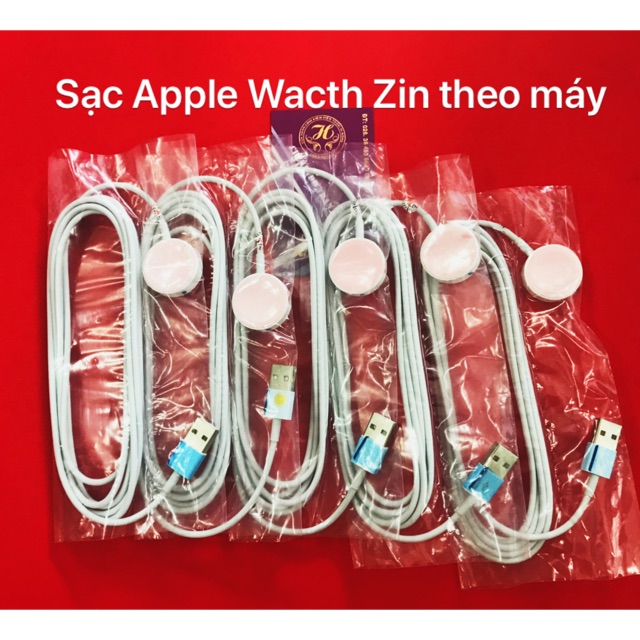 [Mã 267ELSALE hoàn 7% đơn 300K] Cáp sạc không dây apple watch zin theo máy - mới