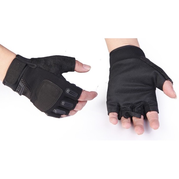 Găng tay hở ngón 511 bán sỉ, bao tay có gù mềm bảo vệ phượt motor pkl, đi xe máy xe đạp cụt ngón | BigBuy360 - bigbuy360.vn