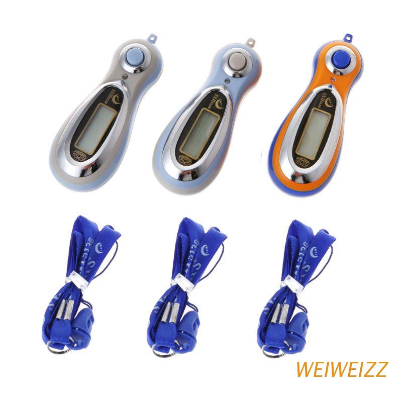 Đồng hồ đếm bước MP3 kỹ thuật số màn hình LCD WEIWEIZZ kèm dây đeo