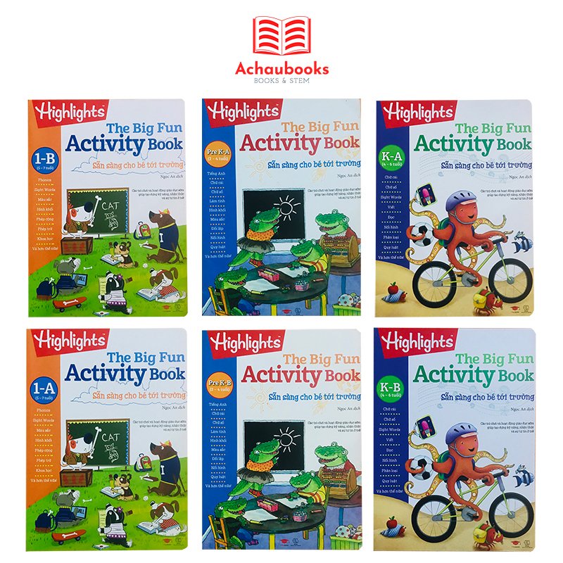 Sách The Big Fun Activity Book Á Châu Books sẵn sàng cho bé tớ trường ( 2 -7 tuổi )