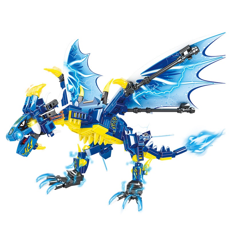 Đồ chơi lắp ghép ninjago rồng nguyên tố cùng chiến binh Ninjago PLAY_KID quà tặng cho bé