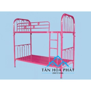 Giường Sắt 2 Tầng sắt cao cấp sơn tĩnh điện Kích thước 0,8mx0,8mx1m7