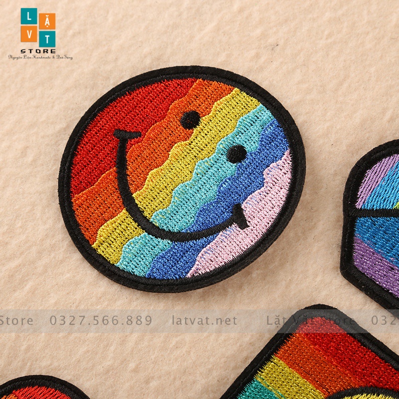 Patch ủi quần áo, Sticker dán Vali phong cách ngũ sắc, xinh đẹp, tiện dụng, ý nghĩa cho công đồng LGBT