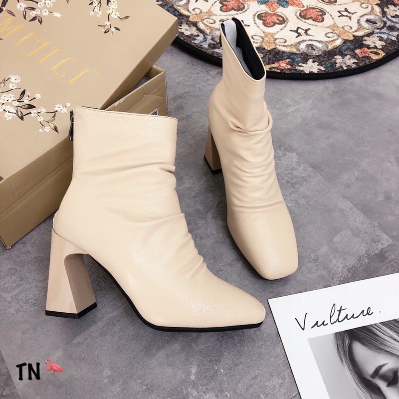 Boot gót cong nhăn fullbox