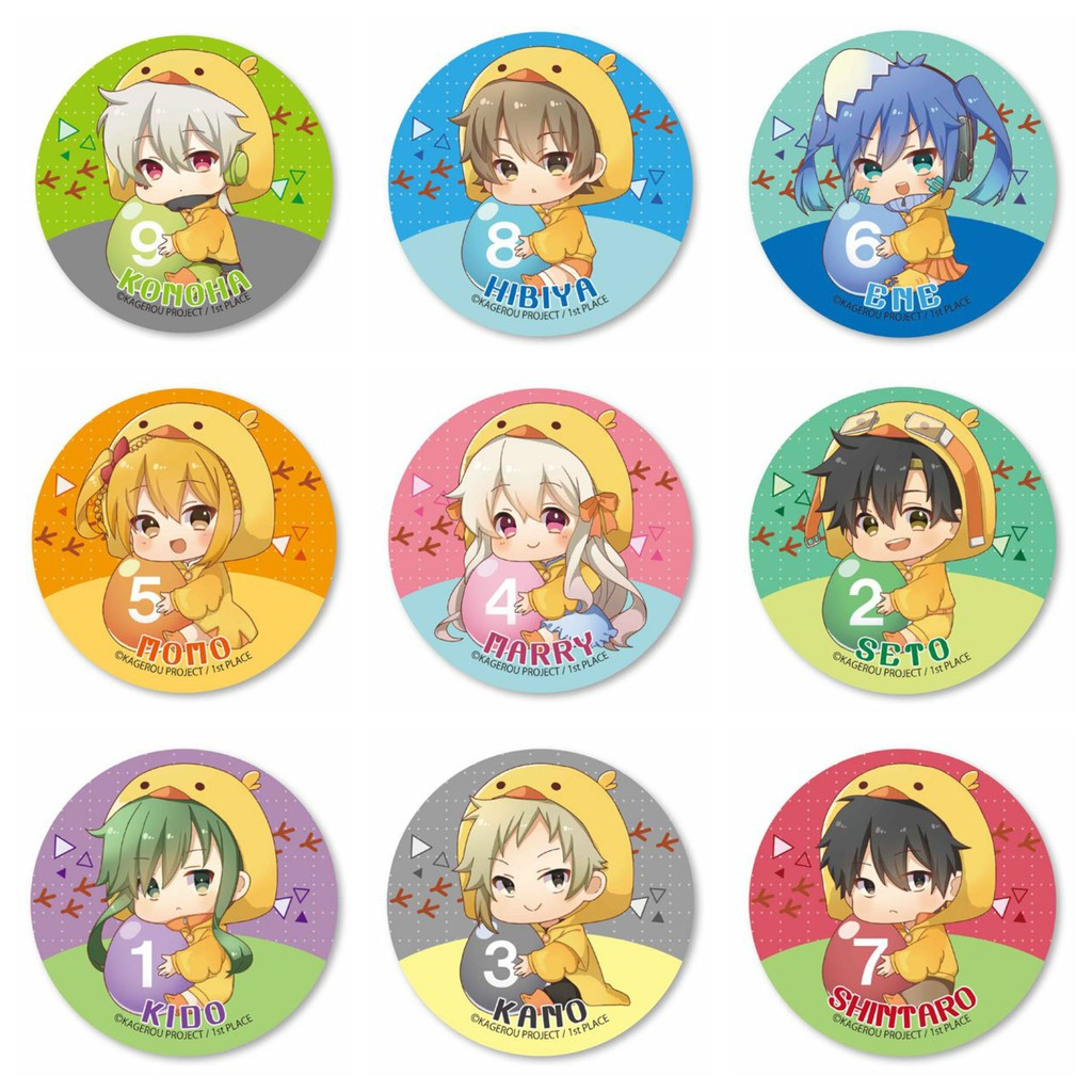 Huy hiệu cài áo IN HÌNH Kagerou Project Dự án Kagerou anime chibi dễ thương tiện lợi m1