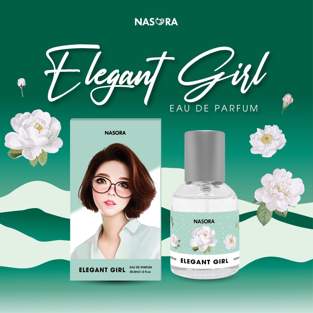 Nước Hoa Nữ Elegant Girl Nasora 30Ml Hương Thơm Thanh Nhã, Tinh Tế, Nguyên Liệu Từ Pháp, Dạng Xịt 30Ml [By Nasora]
