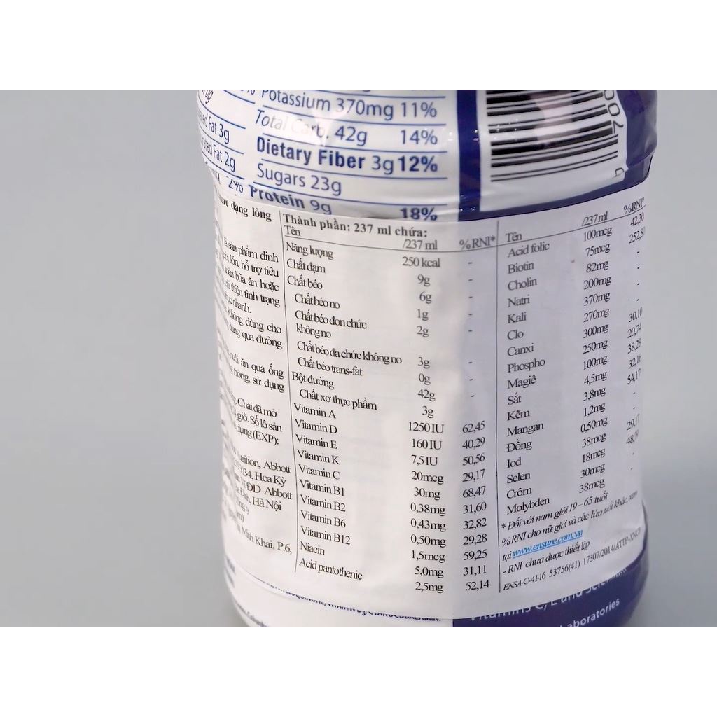 Lốc 6 chai Sữa Nước Ensure Pha sẵn 237ml