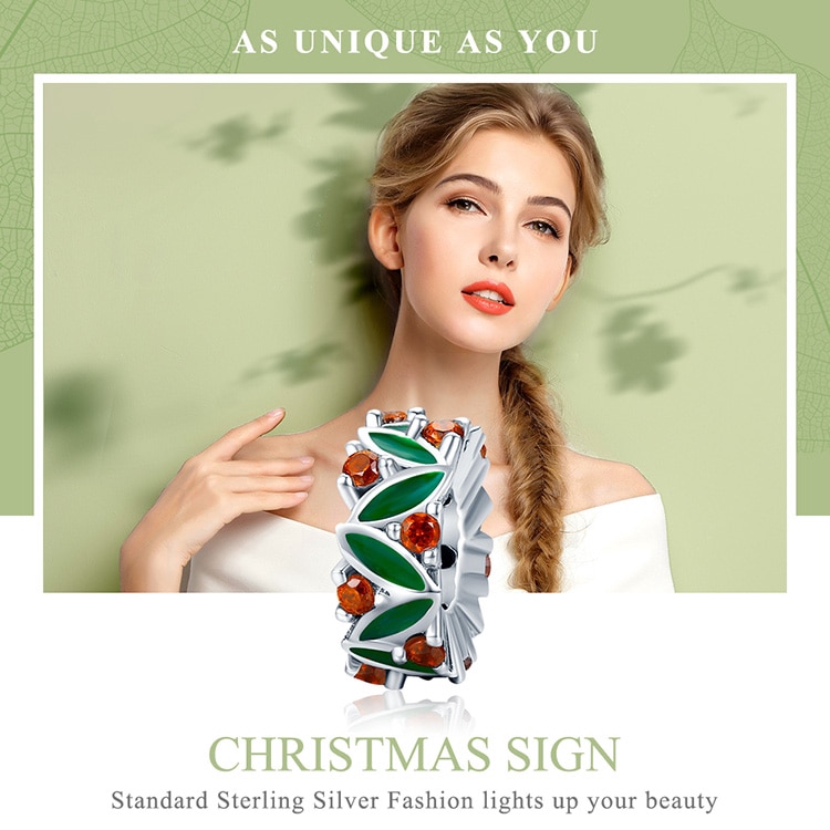 Phụ Kiện Bamoer Màu Bạc Đính Hạt Dễ Thương Trang Trí Vòng Đeo Tay Cho Nữ