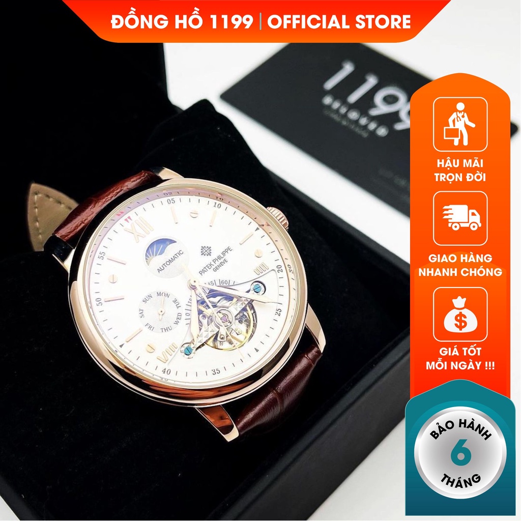 [QUÀ TẶNG] Đồng hồ cơ - Đồng Hồ Nam Dây Da Lịch Lãm Sang Trọng Bản Cao Cấp Bảo Hành 6 Tháng 9647.BH - 1199 Watches