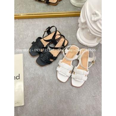 GIÀY SANDAL QUAI HẬU NỮ SHU STORE - SANDAL NỮ THỜI TRANG QUAI NGANG ĐẾ BỆT 1CM ENG
