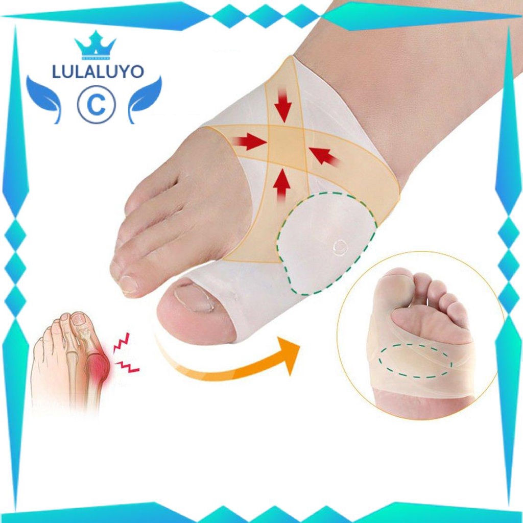 [Giá thấp]  Big toe overlap split toe orthosis hallux valgus separator big toe orthosis split Toe Spacers Toe Splitter  .lu