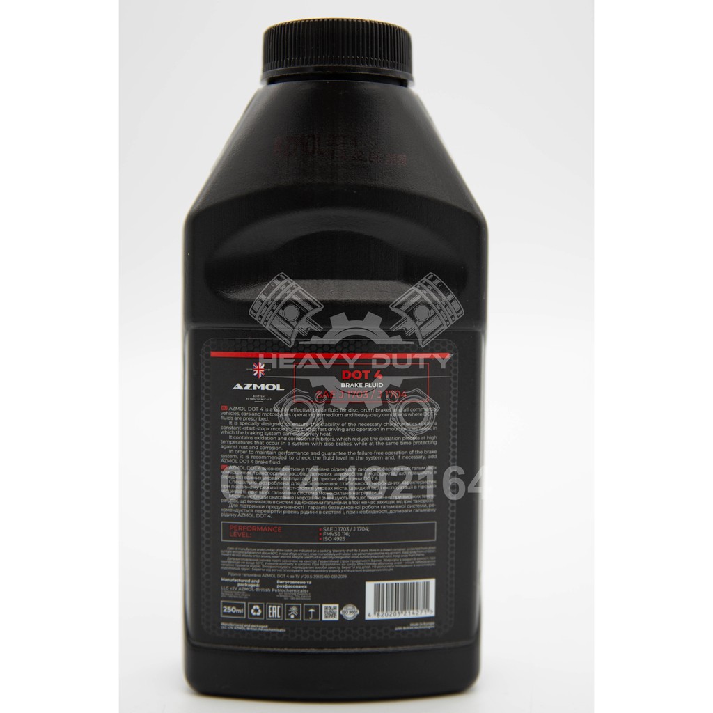 Dầu Thắng Dot 4 - Azmol Brake Fluid Dot 4 [250ML] [UK]