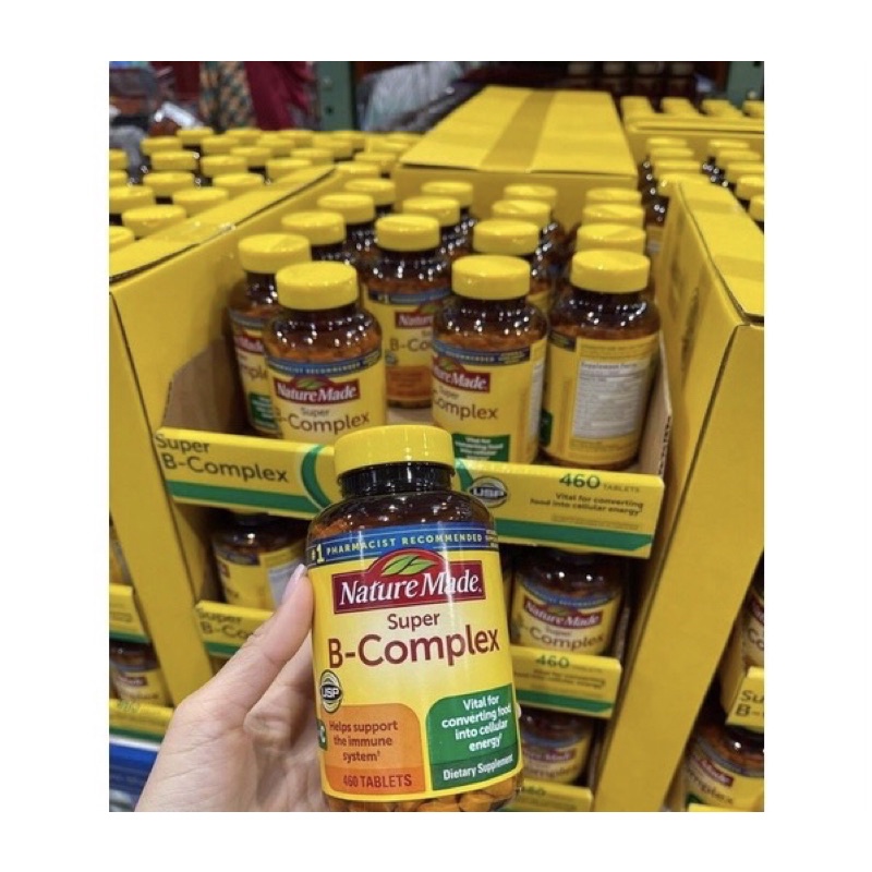 Viên uống bổ sung Vitamin B Nature Made SUPER B Complex của Mỹ 460 viên