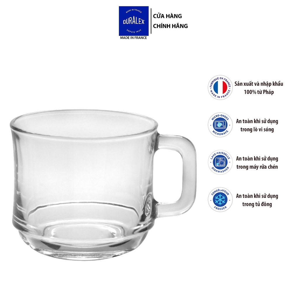 Bộ 6 ly D4016A Duralex - Lys trắng Clear 220ml Thủy tinh cường lực cao cấp Pháp