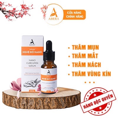 Giảm thâm nhanh, mờ thâm hiệu quả, dưỡng da trắng sáng, Serum Nghệ Đỏ Nano ABERA chính hãng0