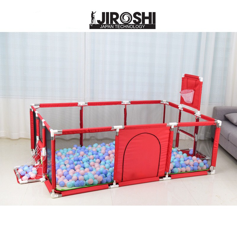 Nhà banh diện tích rộng JIROSHI - CÓ KHUNG THÀNH + RỔ BÓNG - Lều Bóng - Quây Bóng cho bé - Đồ chơi trẻ em - [Lớn]