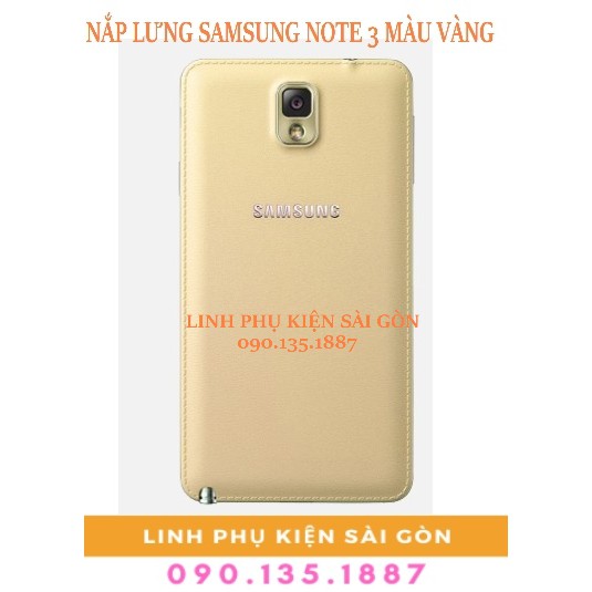 NẮP LƯNG SAMSUNG NOTE 3 MÀU VÀNG