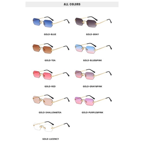 Kính mát gọng vuông kim loại sang trọng cho nữ