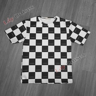 Áo thun caro tay lỡ checkerboard