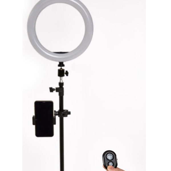Đèn Led hình vòng nhẫn 16CM gắn giá đỡ ba chân có thể điều chỉnh được hỗ trợ quay video làm youtube selfie trang điểm