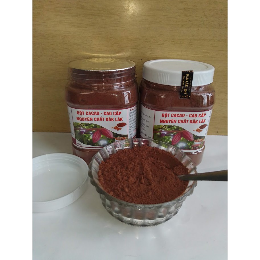 500gr Bột Cacao Nguyên Chất Đăk Lăk Loại 1: Thơm Ngon, Bổ Dưỡng, Vị Đậm Đà