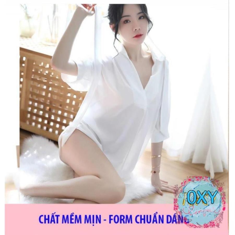 [ MONG MANH DỄ VỠ ] áo sơ mi ngủ nữ cao cấp - váy ngủ đẹp dài quyến rũ B1030