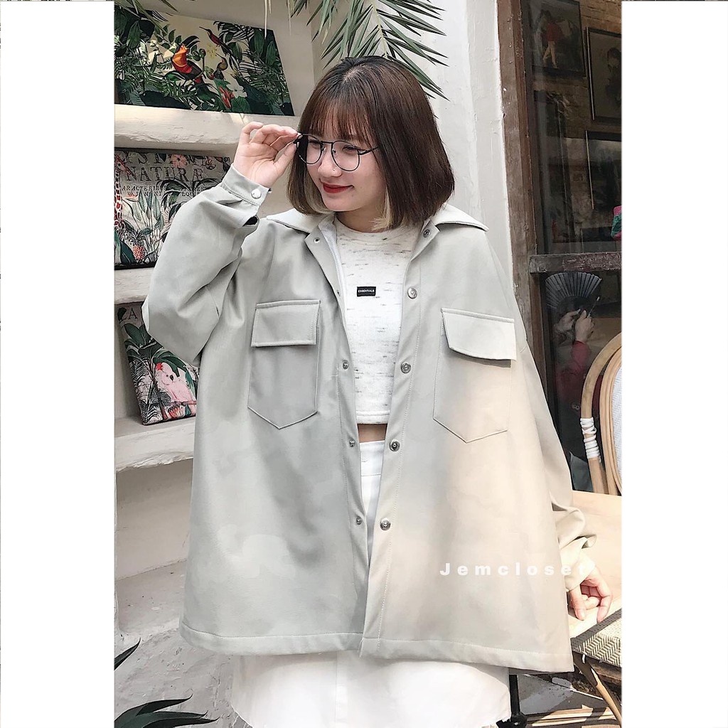 Áo Khoác Kaki Jacket Nữ Áo Khoác Ngoài Cá Tính Phong Cách Năng Động Oriole Túi Hộp  - 1954 Gous Official | BigBuy360 - bigbuy360.vn