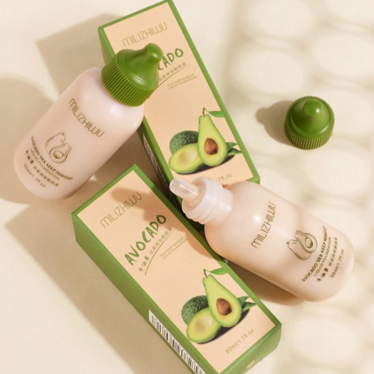 Kem Nền Quả Bơ MILIZHIWU AVOCADO SILK KEEP MAKEUP 50ML Nội Địa Chính Hãng