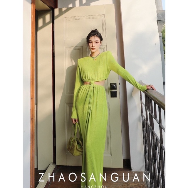 VÁY DÀI DÁNG SUÔNG THOẮT EO HÀNG CHUẨN