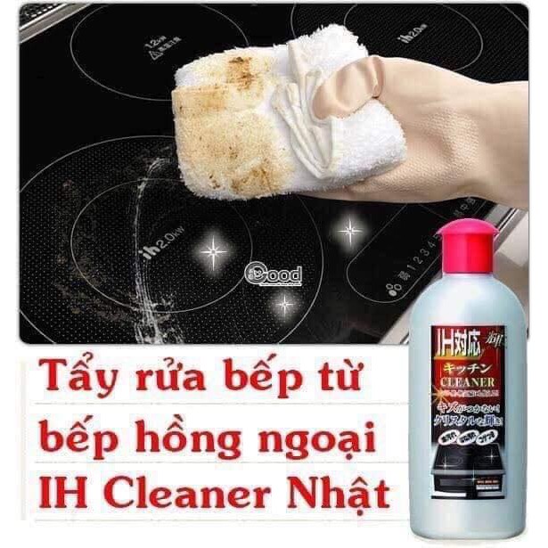 Dung dịch vệ sinh bếp từ, bếp hồng ngoại ,nước rửa bếp từ Nhật Bản IH Cleaner chai 300ml