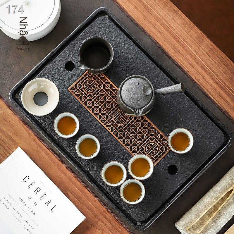 [bán chạy]Sơn tráng men phong cách Nhật Bản tay cầm bên ấm trà bộ bằng đá gia dụng đơn giản zen gốm duy nhất