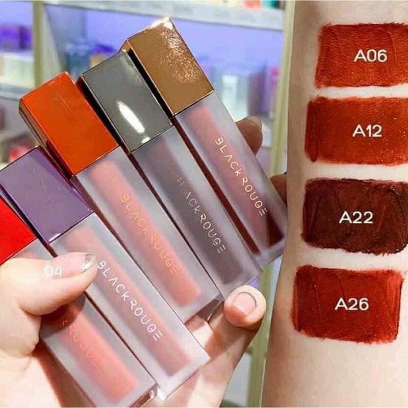 Set 04 son kem Handmade ( Black A12 đỏ đất - A6 đỏ gạch - A22 nâu đỏ -A26 đỏ nâu gạch )