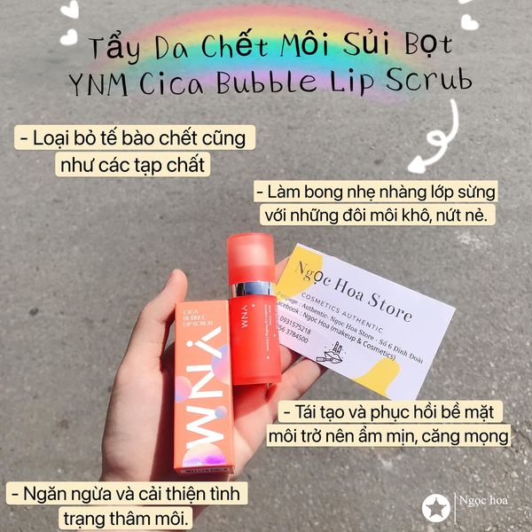 Tẩy Da Chết Môi Sủi Bọt YNM Cica Bubble Lip Scrub