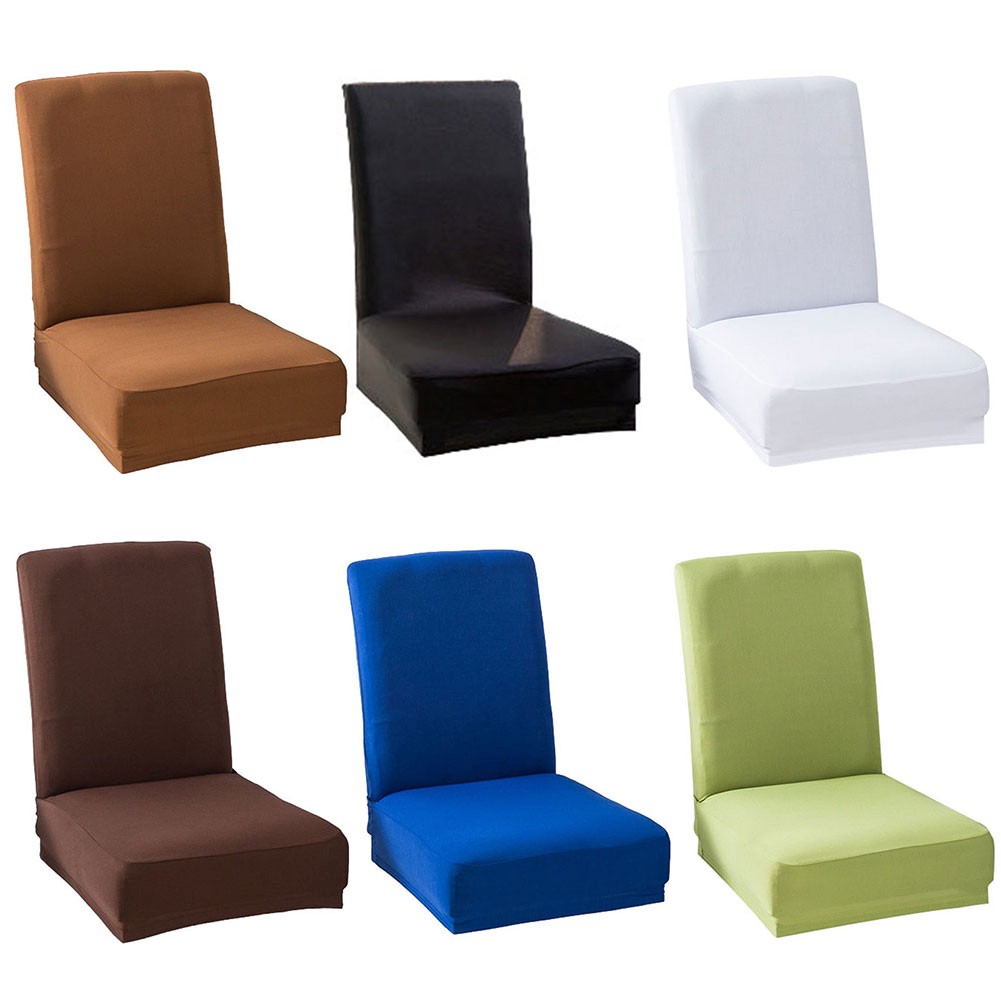 Vỏ bọc ghế ngồi bàn ăn màu trơn co giãn tiện lợi dễ sử dụng cho gia đình/khách sạn k17