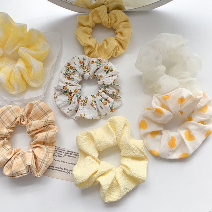 Dây buộc tóc, cột tóc scrunchies hoa quả dễ thương cho nữ