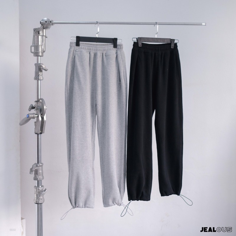 Quần jogger vải, quần dài nỉ cạp chun có dây rút gấu 5532