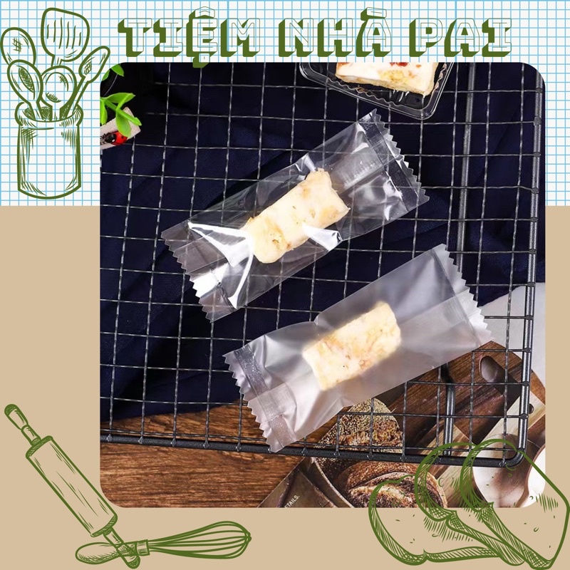 200 túi kẹo Nougat hàn miệng loại trong và nhám mờ