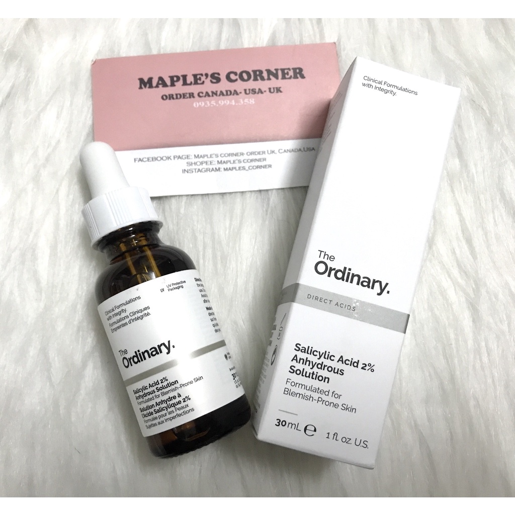 Serum The Ordinary Salicylic Acid 2% Anhydrous Solution hỗ trợ da mụn