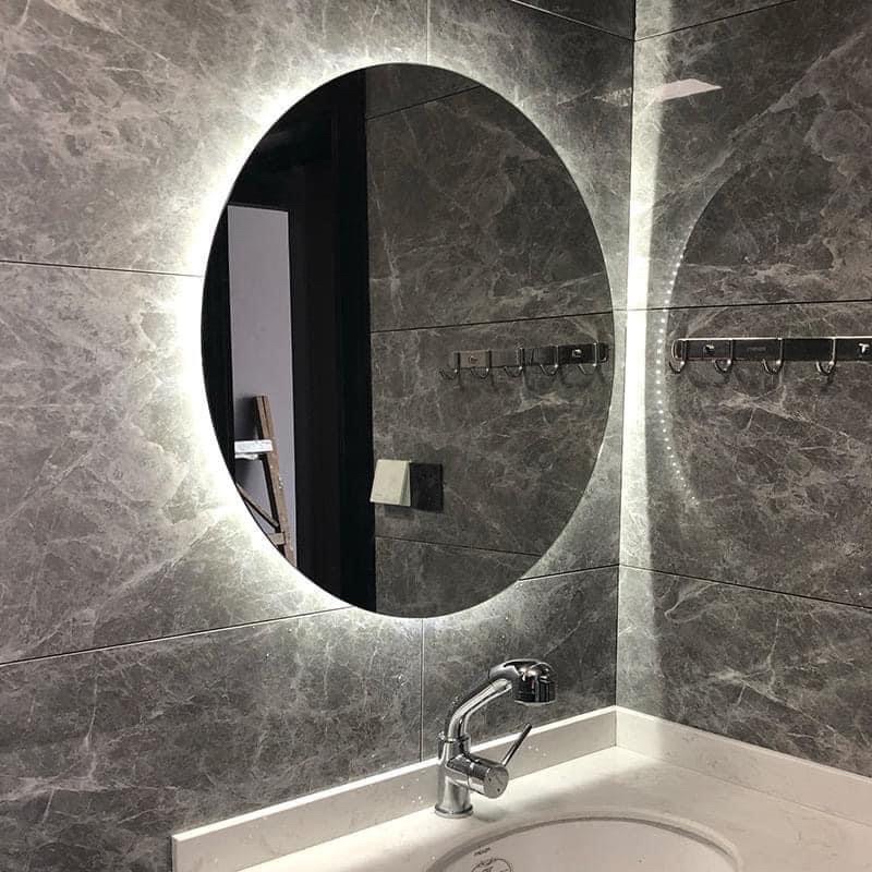 Gương tròn treo tường nhà tắm, trang điểm cao cấp D70 led cảm ứng Likidecor