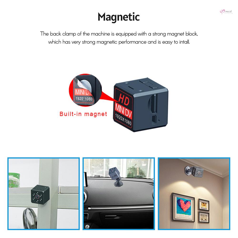 Camera hành trình mini HD 1080P với khe cắm thẻ TF cảm biến chuyển động hồng ngoại không dây kèm phụ kiện cho nhà ở
 | BigBuy360 - bigbuy360.vn