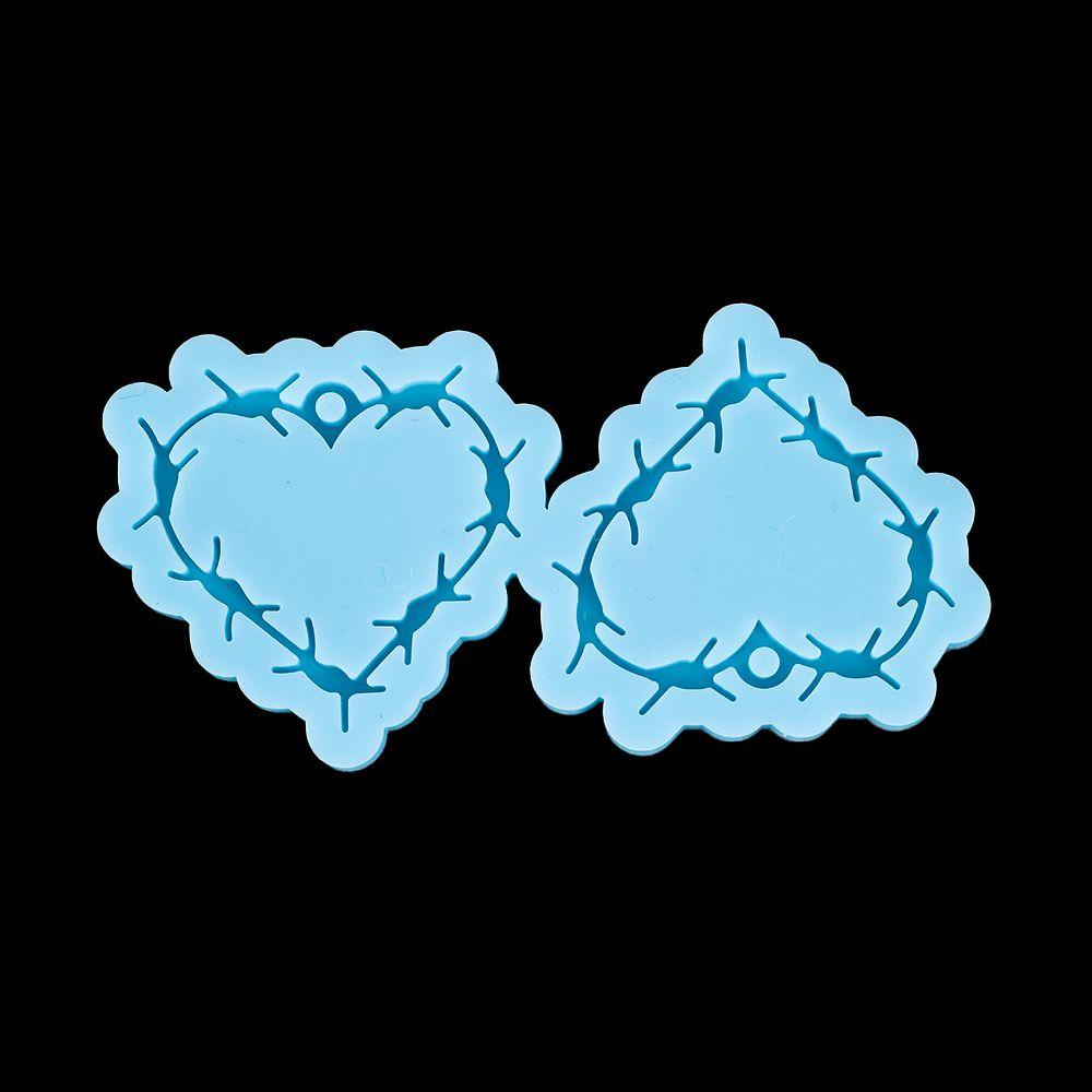 Khuôn Silicone Hình Trái Tim Làm Bông Tai DIY