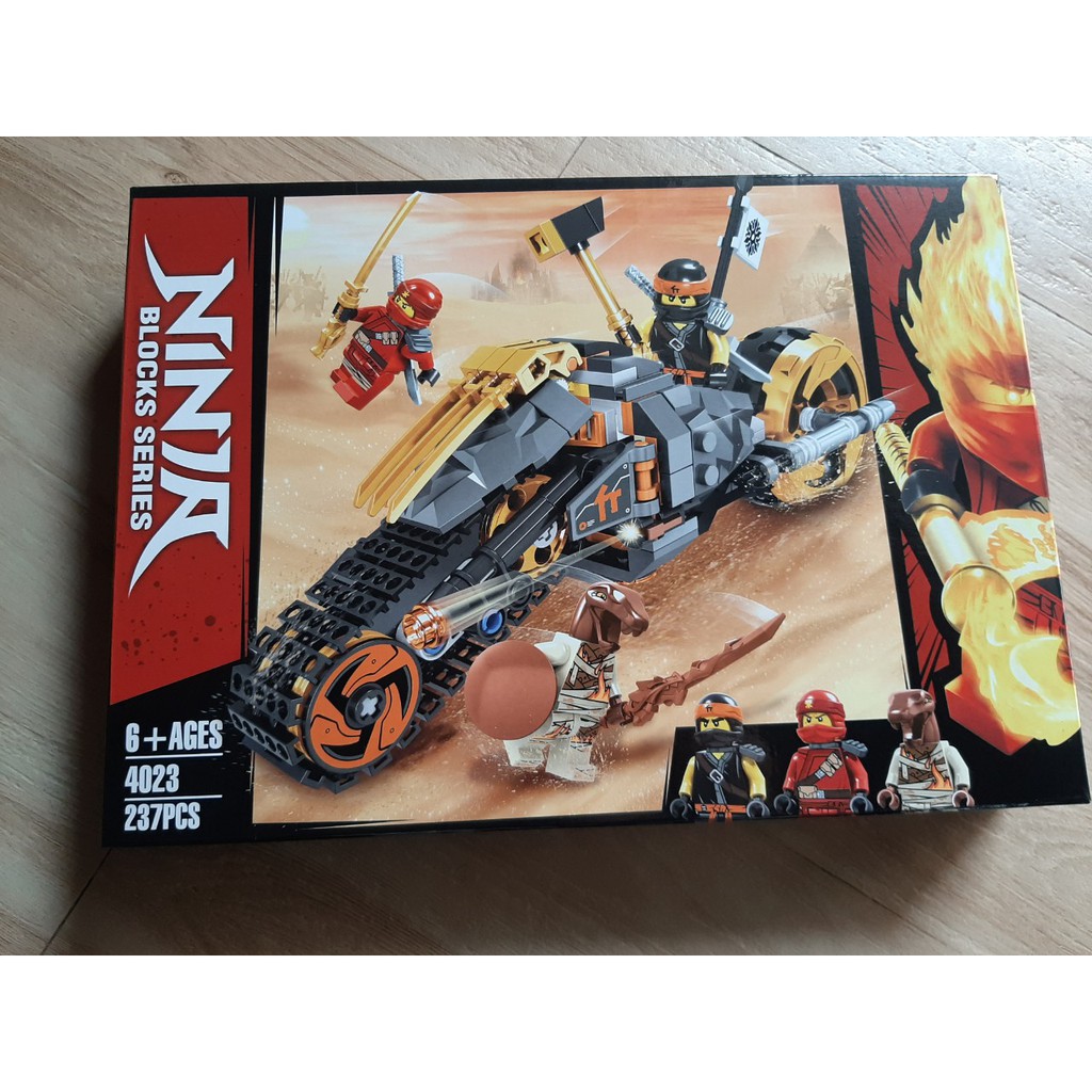 (CÓ SẴN) Lắp ráp ninjago 70672 zimo 4023 Cole's Dirt Bike - Siêu xe sa mạc của Ninja đen XE ĐỊA HÌNH CỦA COLE