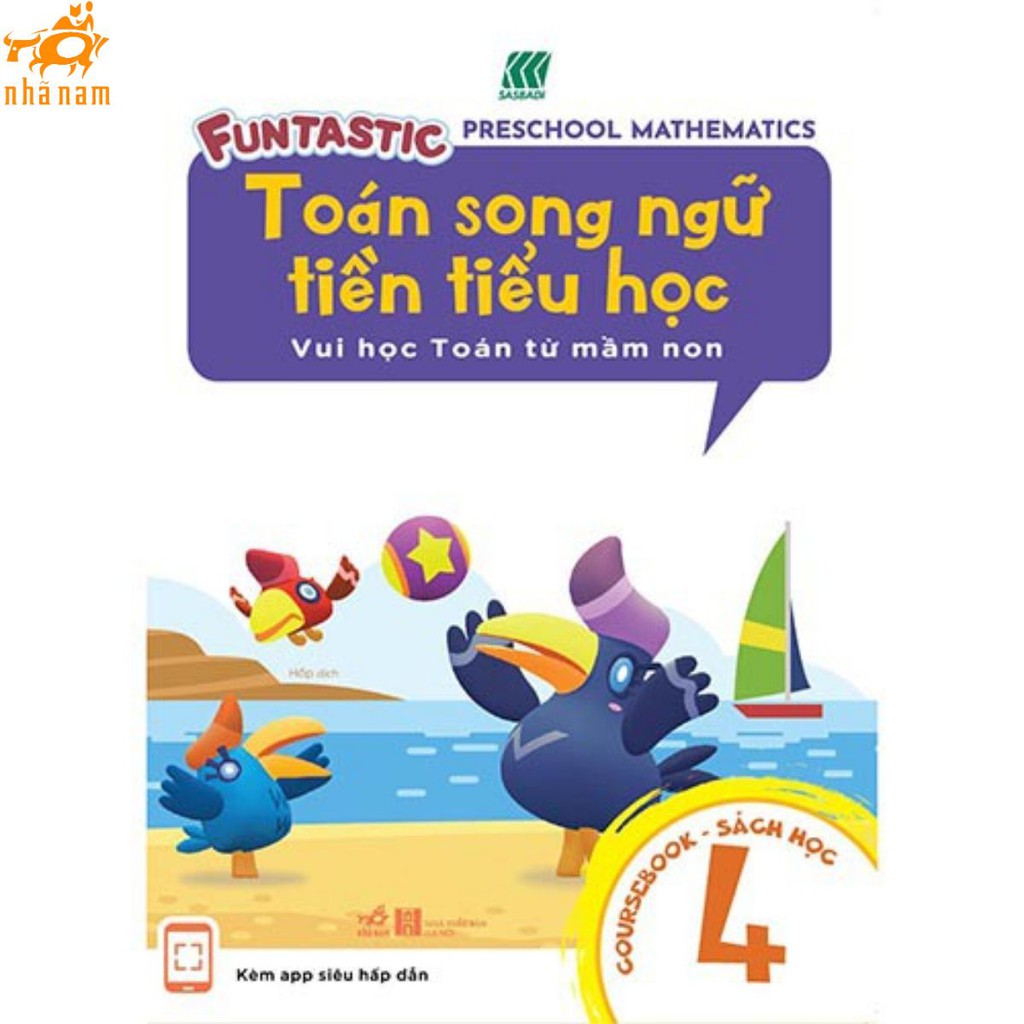 Sách - Toán Song Ngữ Tiền Tiểu Học - Sách học 4 (Nhã Nam)