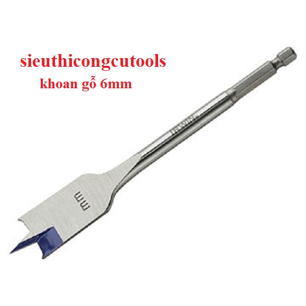 6mm 1 Mũi khoan gỗ-đuôi cá (chiều dài 152mm) Irwin 10502803