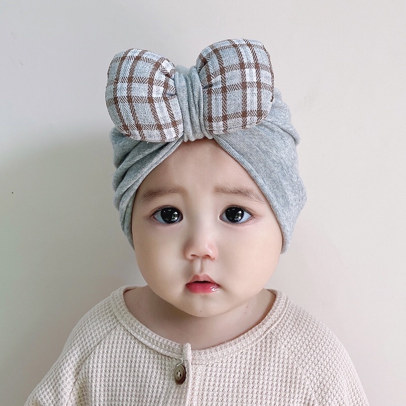 Mũ turban nơ phồng cho bé - LunaKids [Ảnh thật]
