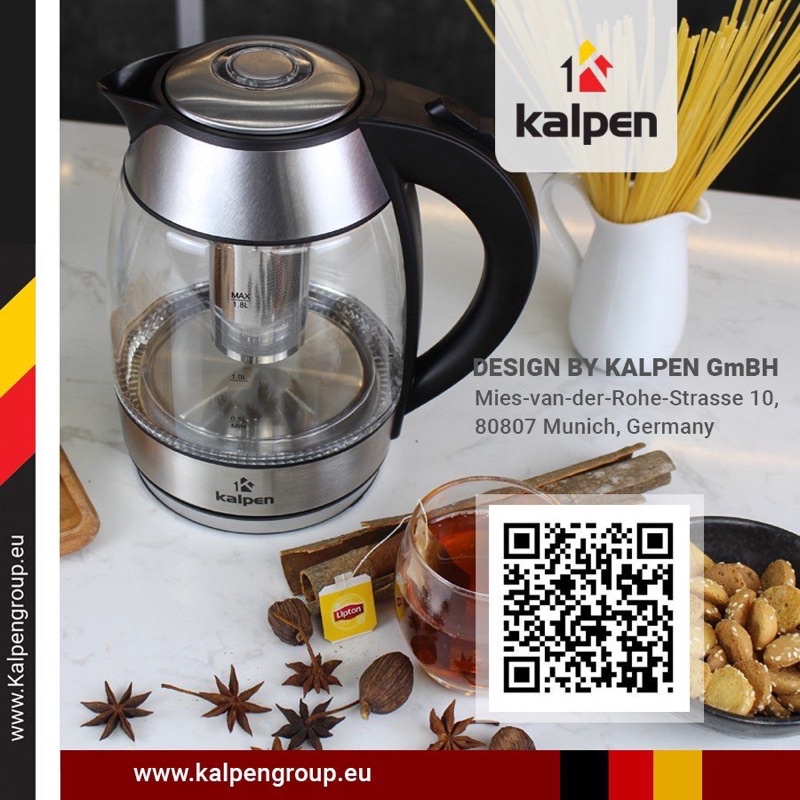 Ấm đun nước siêu tốc thủy tinh Kalpen KK66