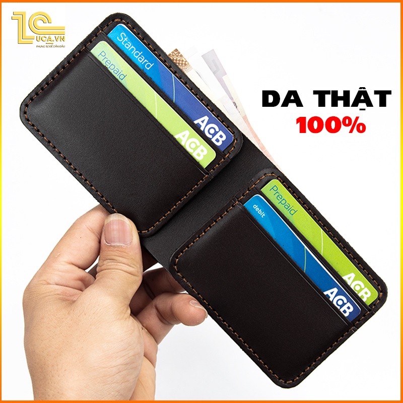 Ví nam dài dáng đứng mini chất liệu da bò hàng hiệu cầm tay kẹp tiền thương hiệu ZUCA Z07