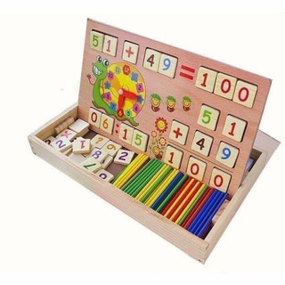 Bảng ghép nam châm que tính và số