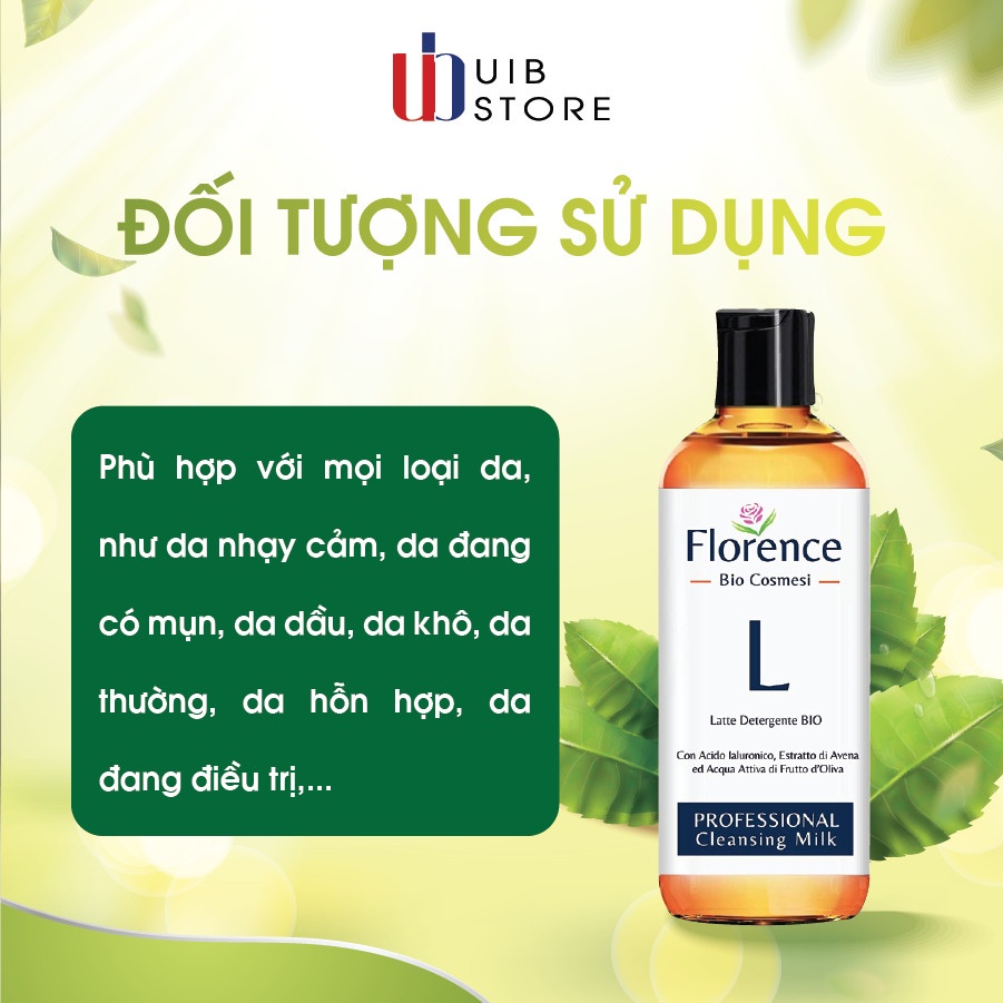 Sữa rửa mặt hữu cơ làm sạch, cấp ẩm sâu Florence Organics